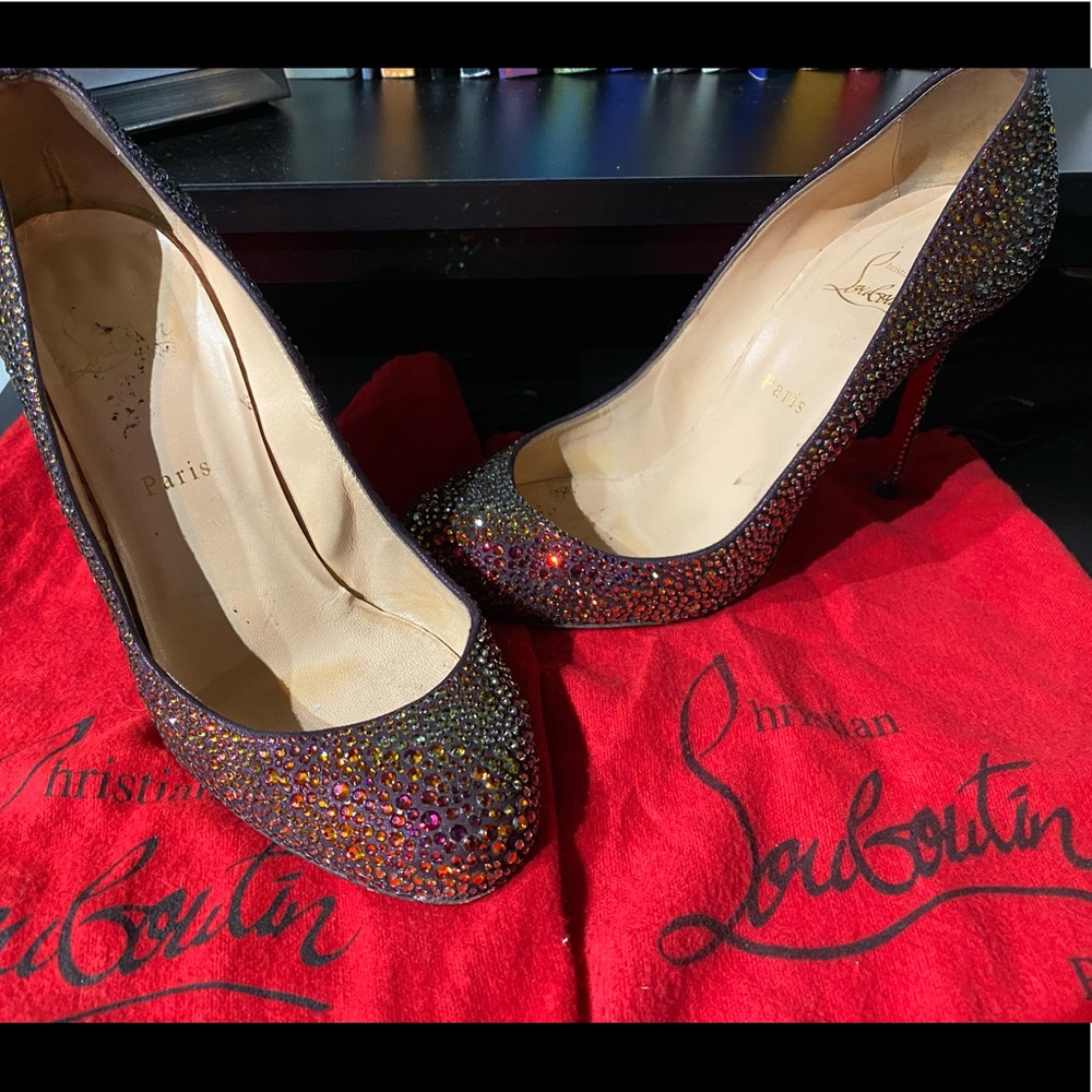 Christian Louboutin Baby Doll Diamonte Heels